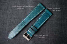 Load image into Gallery viewer, OCEAN BLUE BOX CALF CUSTOM MADE STRAP